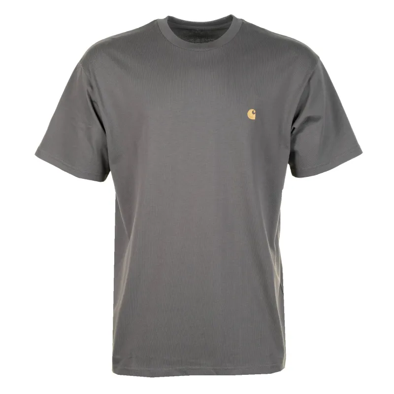 Short Sleeve Chase T Shirt Porphyry Gold made by Carhartt WIP