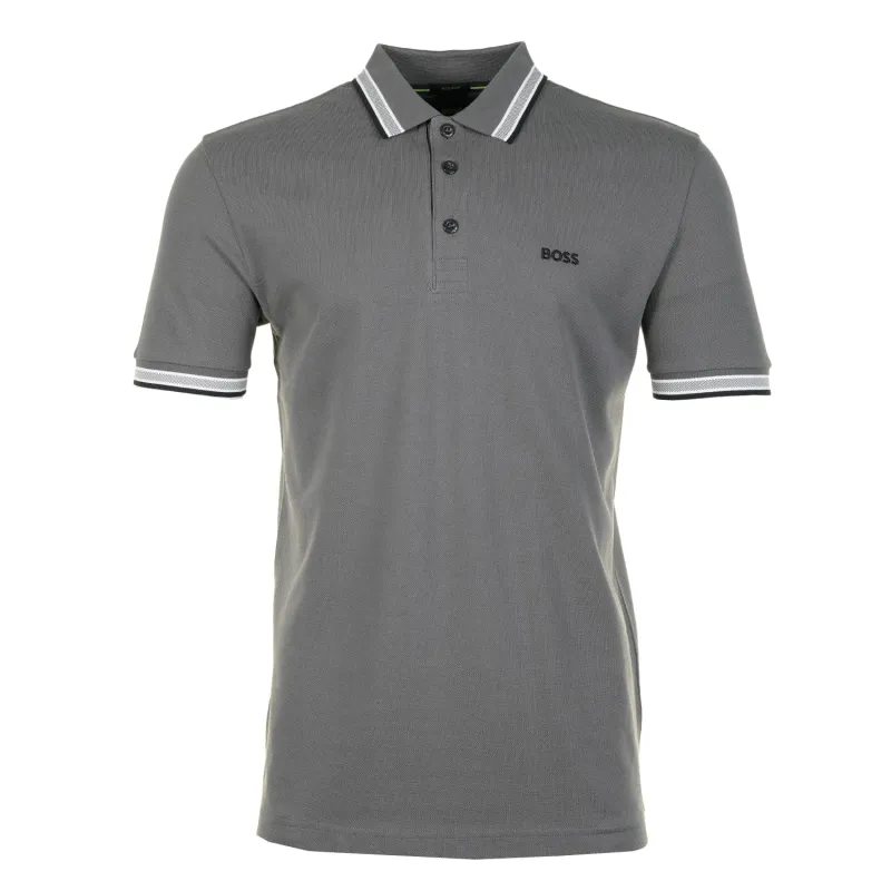 Paddy Short Sleeve Polo Shirt 071 Open Grey sold by RAGAZZI