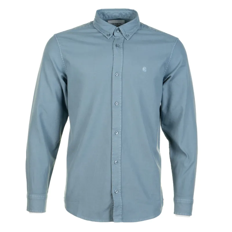 Long Sleeve Bolton Shirt Velvet Blue sold by RAGAZZI