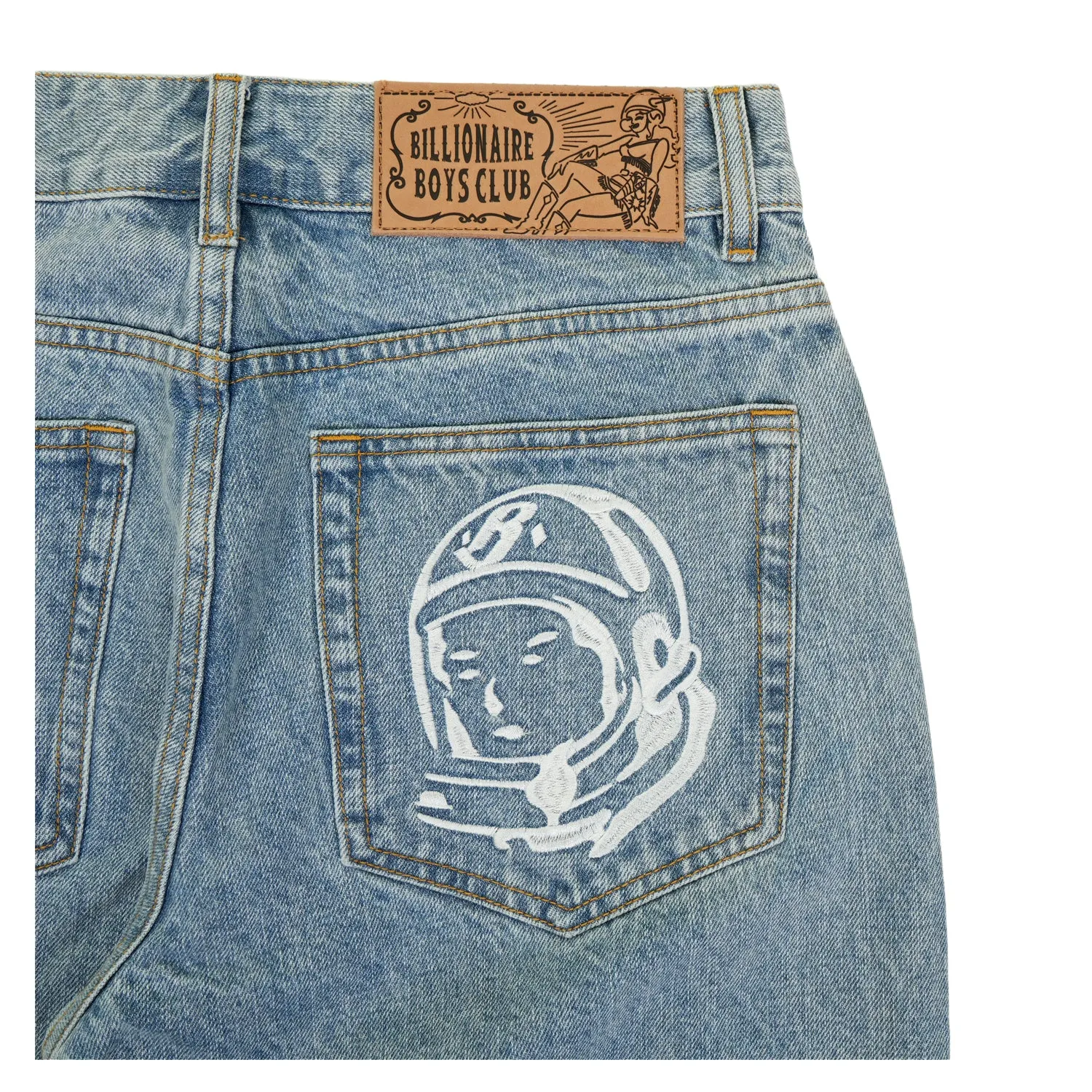 Arch Logo Denim Pants Light Wash Blue sold by RAGAZZI product image thumbnail 4