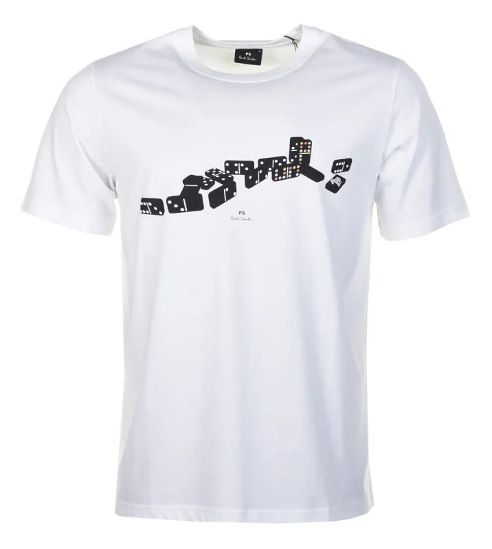 Regular Fit Dominoes T Shirt White sold by RAGAZZI