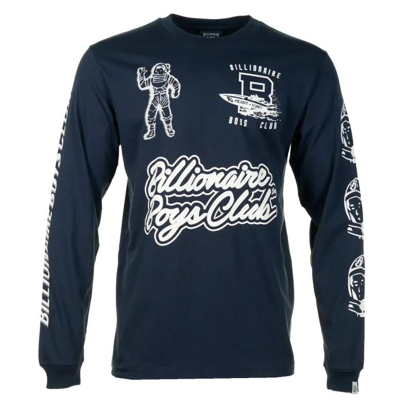 Global Regatta Multi Print Long Sleeve T shirt Navy sold by RAGAZZI
