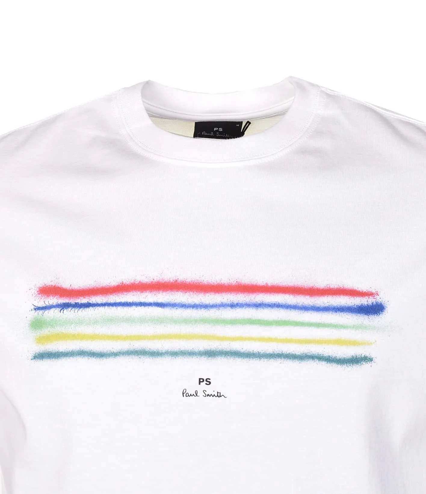 Regular Fit Spray Stripe T Shirt White sold by RAGAZZI product image thumbnail 3