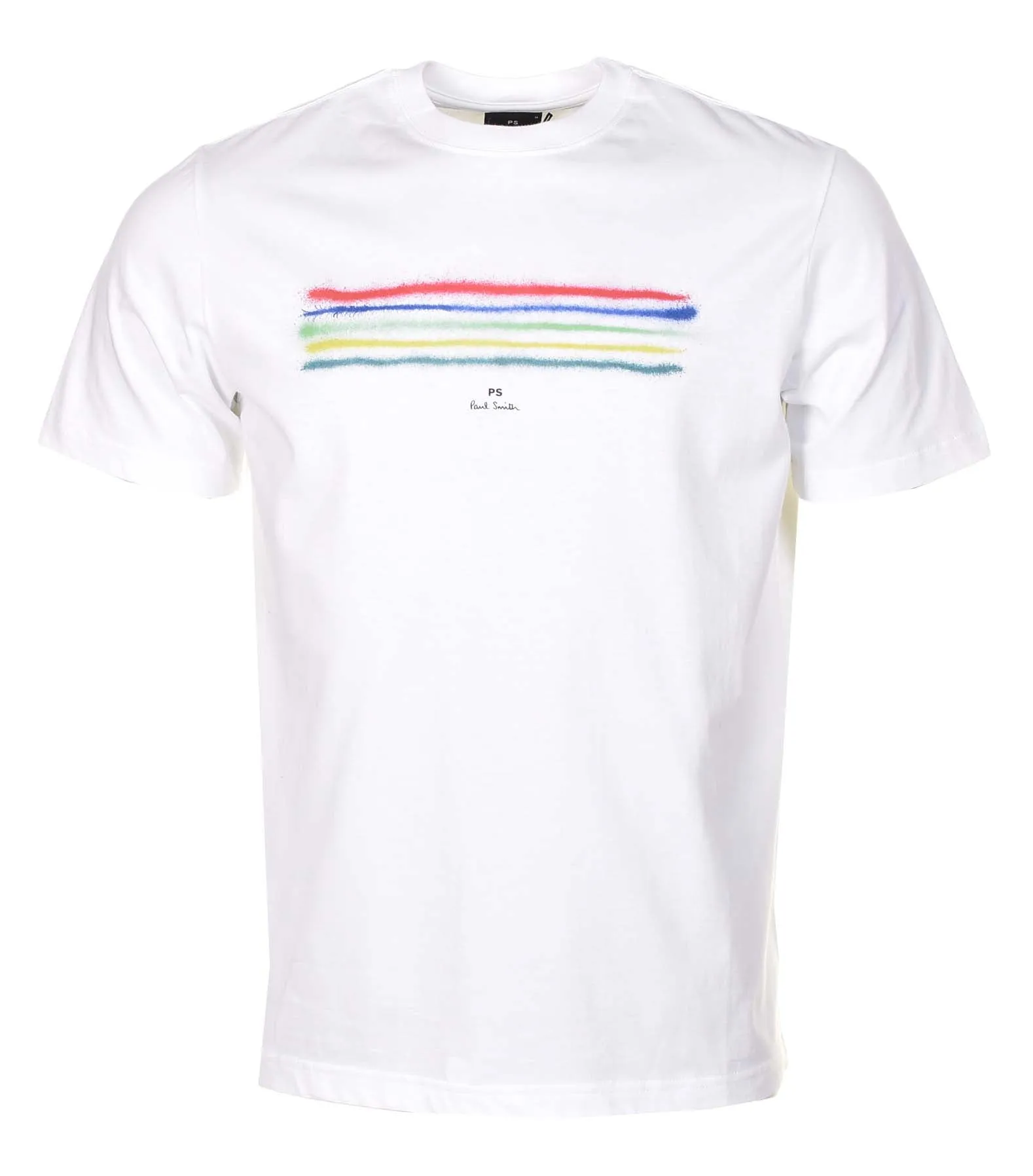 Regular Fit Spray Stripe T Shirt White sold by RAGAZZI