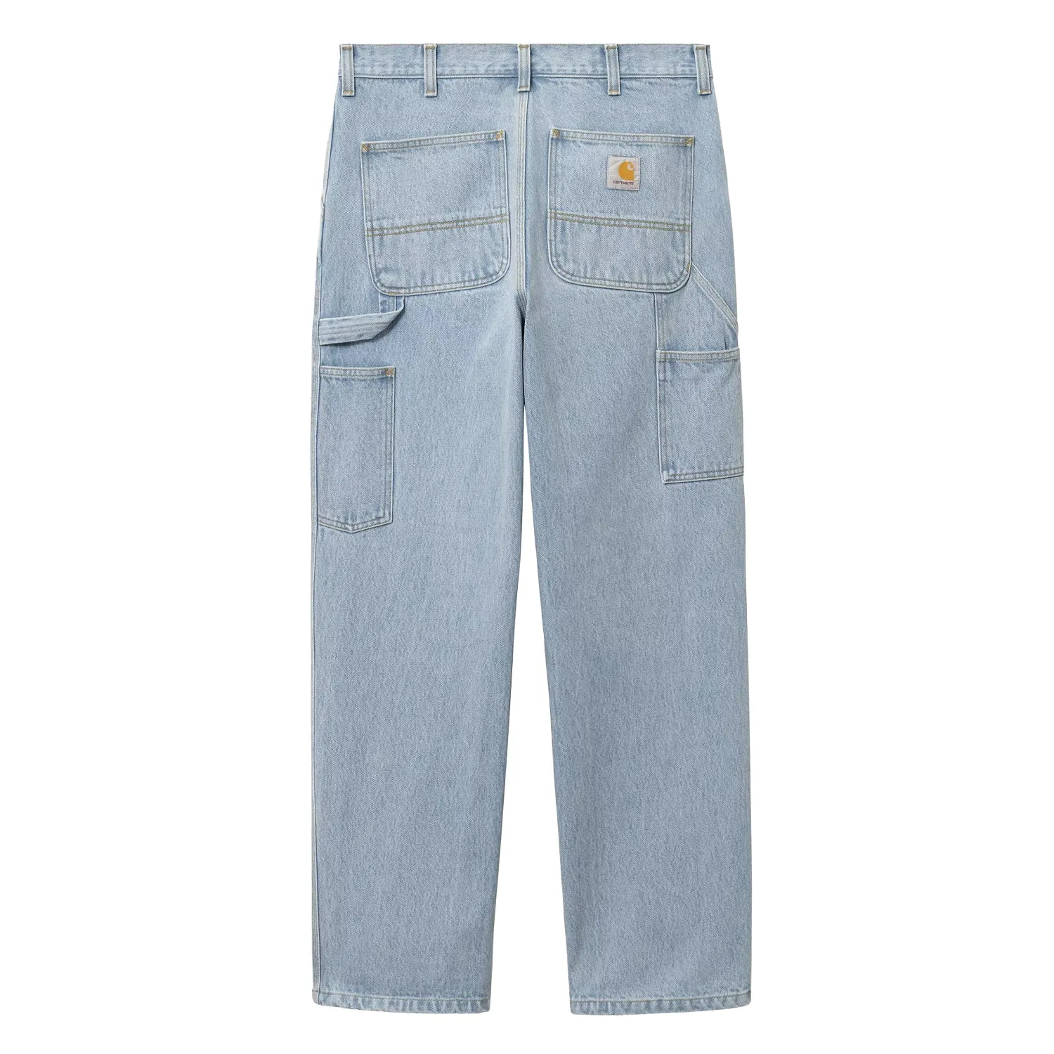 Single Knee Pant Blue Heavy Stone Bleached sold by RAGAZZI