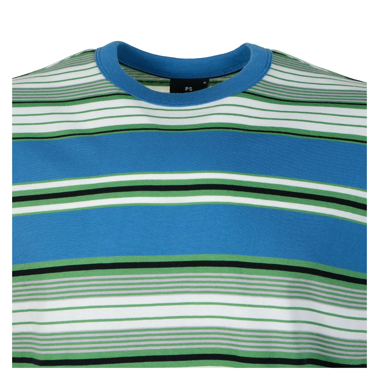 Casual Fit Stripe T Shirt Cobalt Blue / Green sold by RAGAZZI product image thumbnail 3