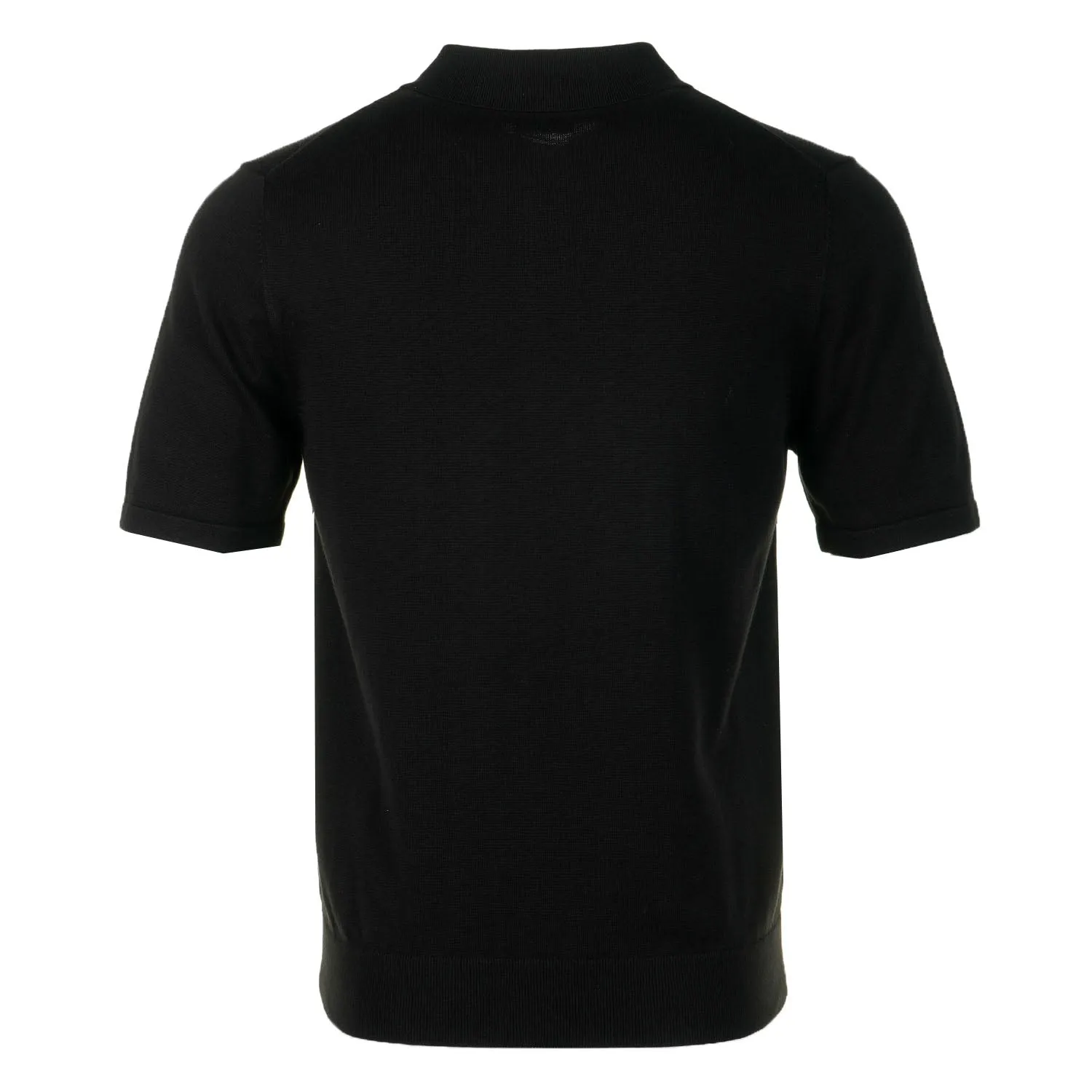 Sport Stripe Knitted Short Sleeve Polo Shirt Black sold by RAGAZZI product image thumbnail 2