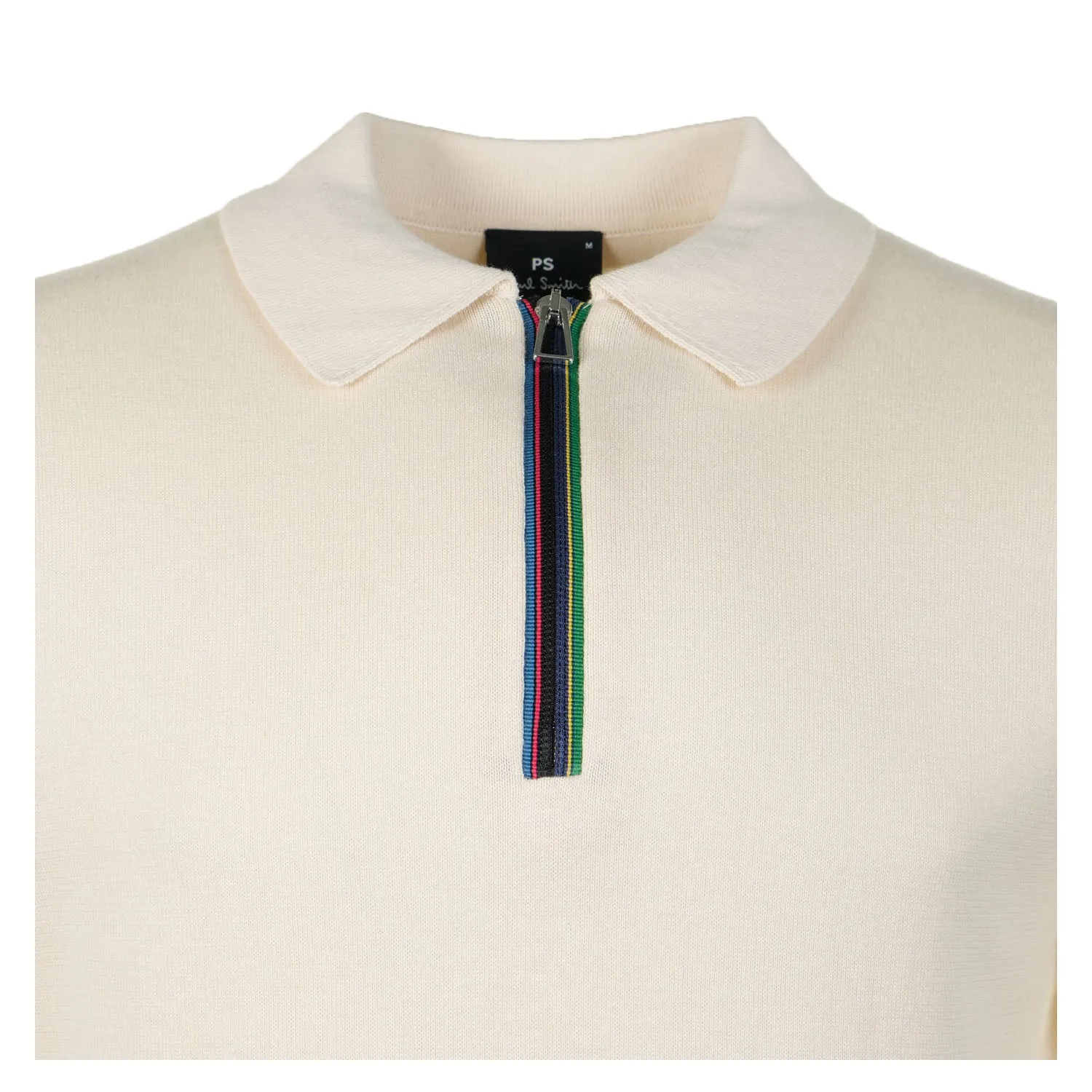 Sport Stripe Knitted Short Sleeve Polo Shirt Ivory sold by RAGAZZI product image thumbnail 3