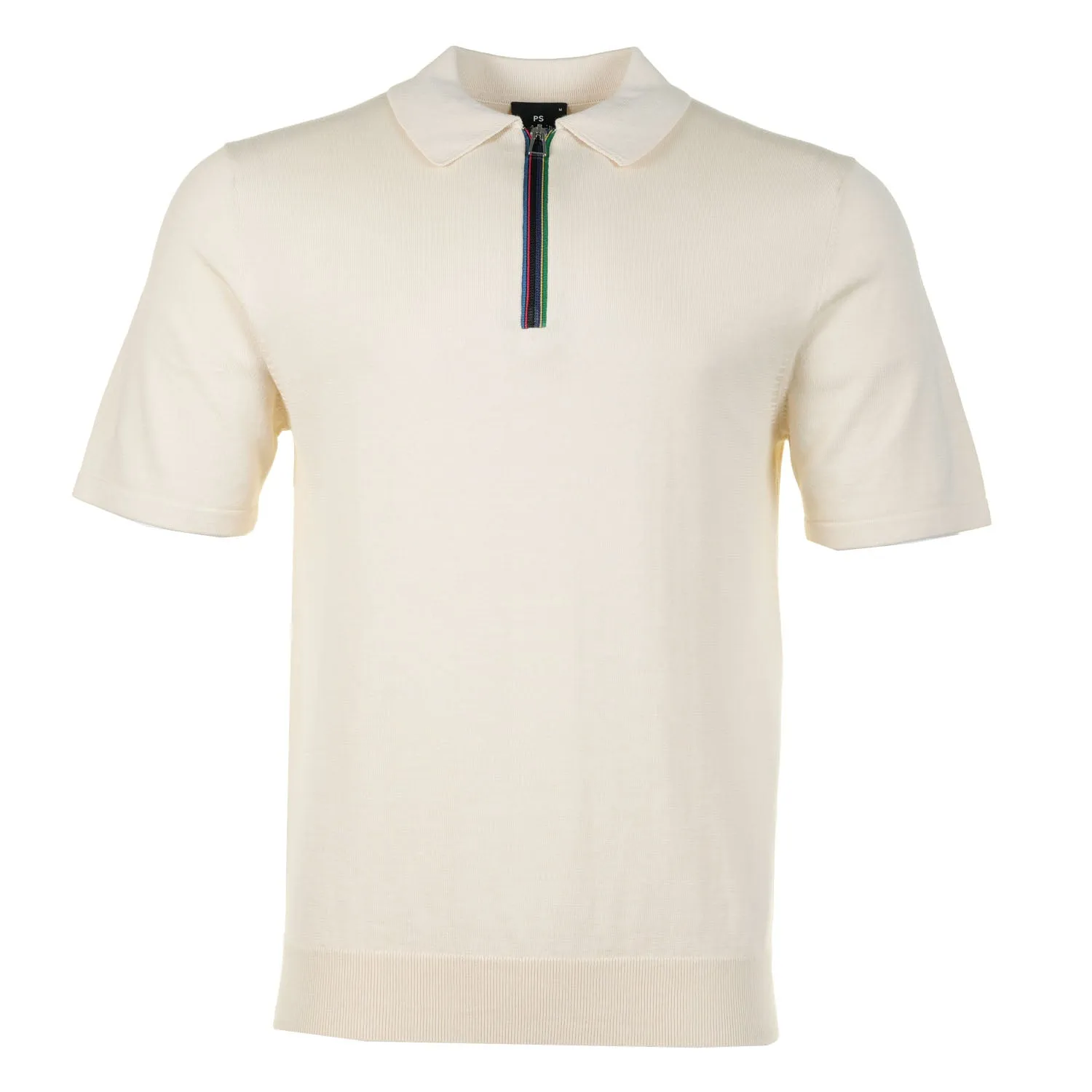 Sport Stripe Knitted Short Sleeve Polo Shirt Ivory sold by RAGAZZI