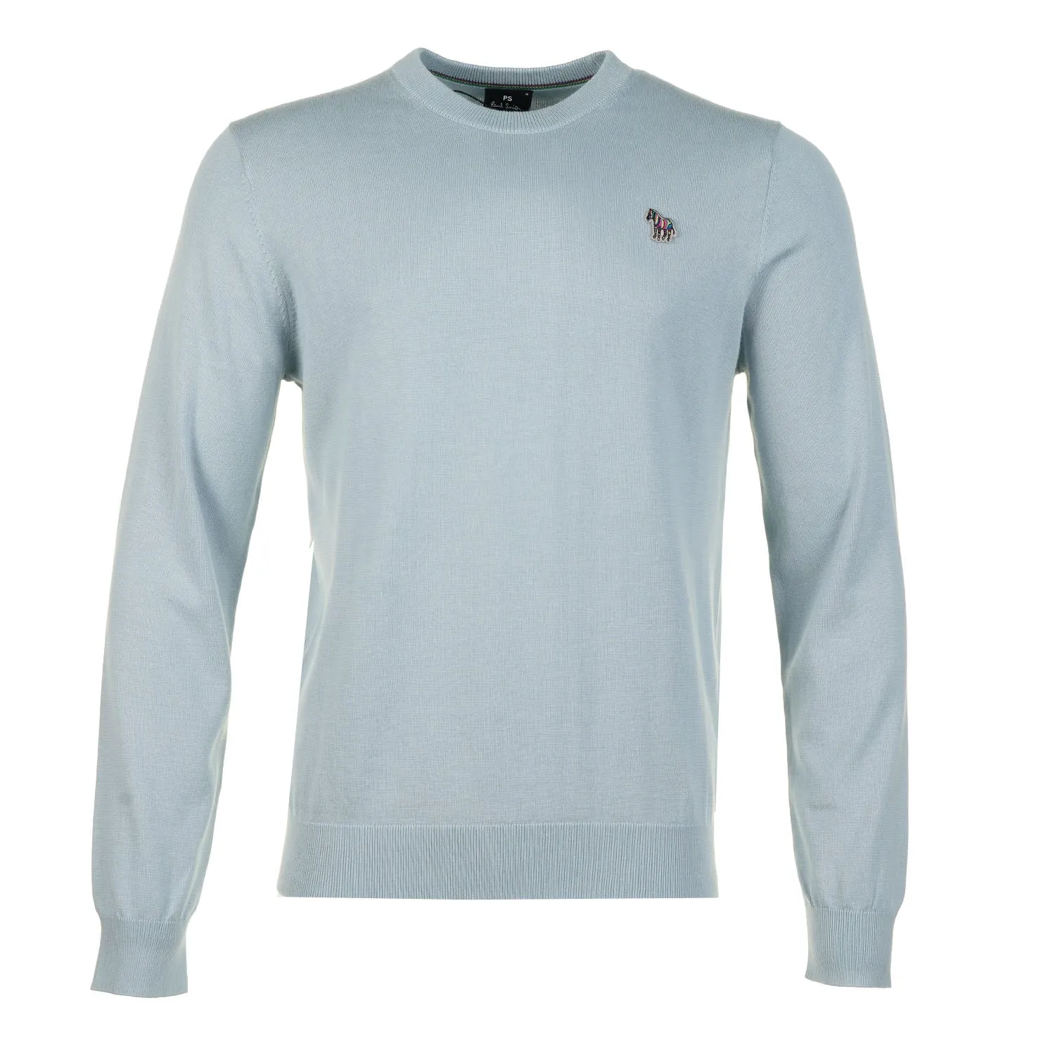 Knitted Zebra Crew Neck Jumper Light Blue sold by RAGAZZI