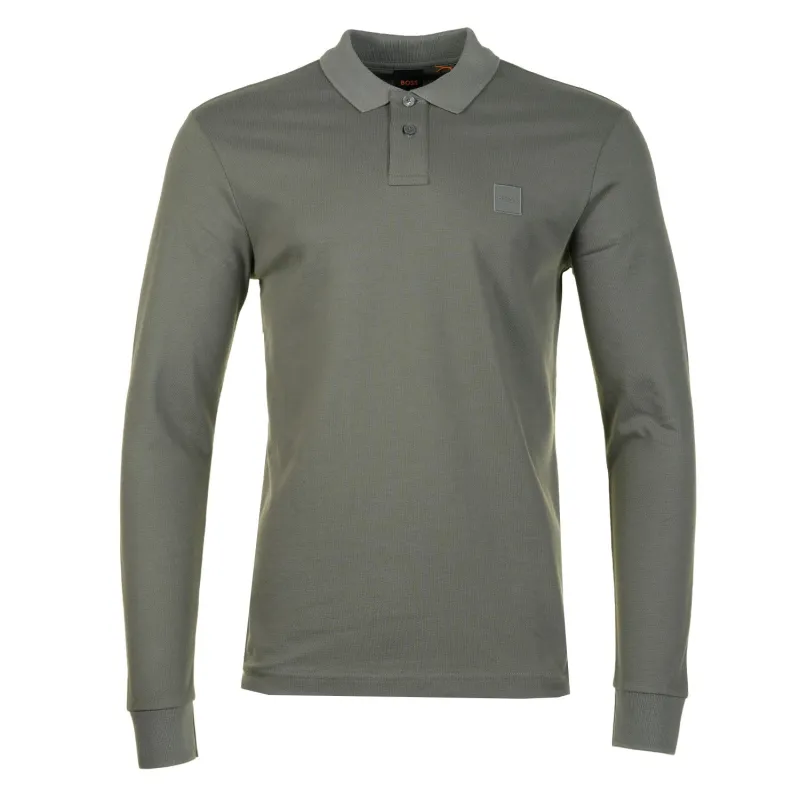 Passerby Long Sleeve Polo Shirt 078 Open Grey made by BOSS ORANGE