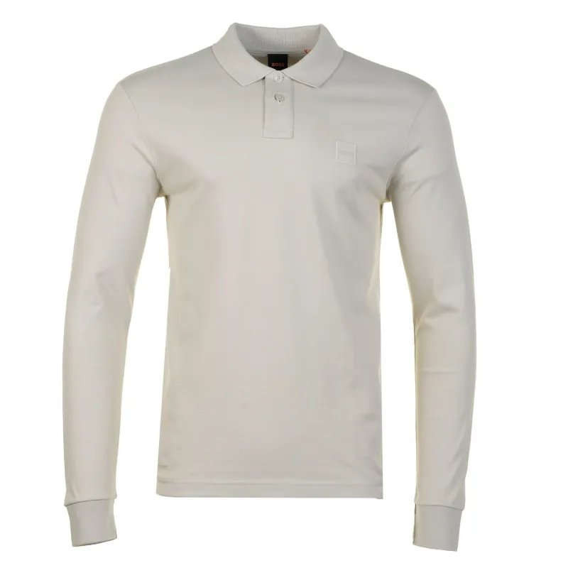 Passerby Long Sleeve Polo Shirt 070 Beige made by BOSS ORANGE