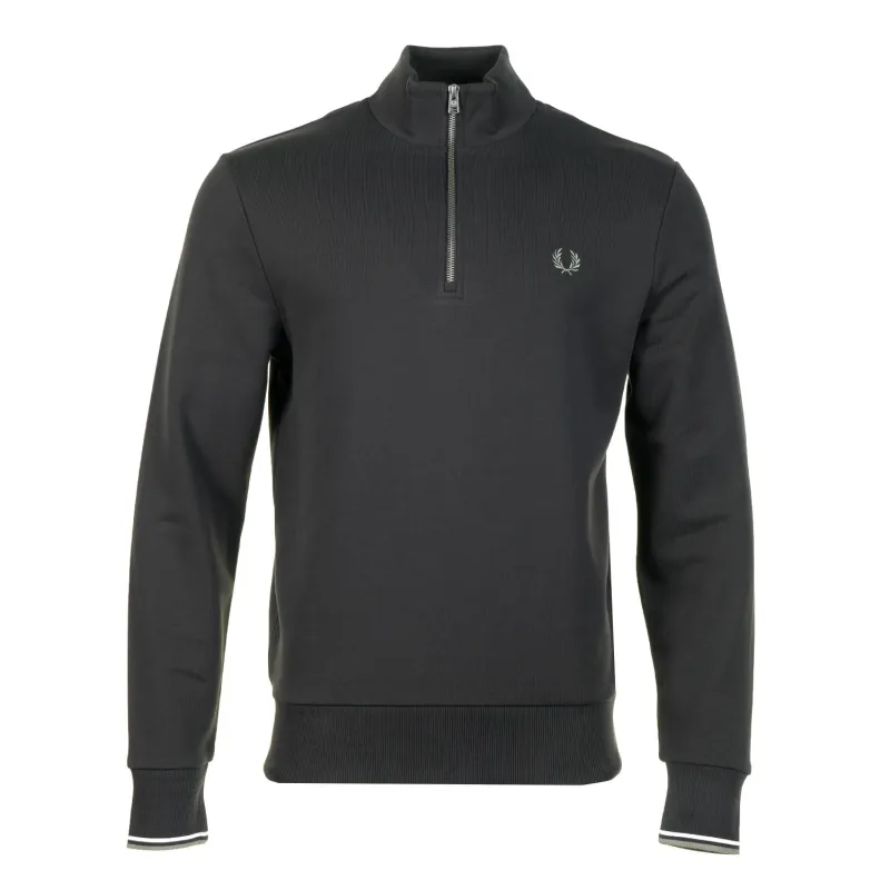 Half Zip Sweatshirt Anchor Grey / Ecru / Seagrass sold by RAGAZZI