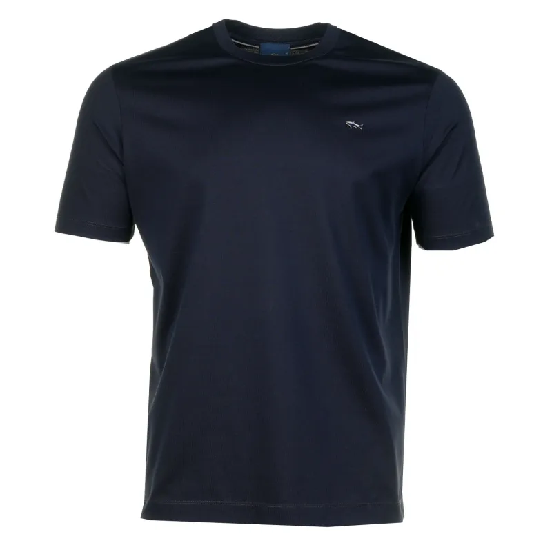 Short Sleeve Metal Shark Logo T Shirt Navy sold by RAGAZZI