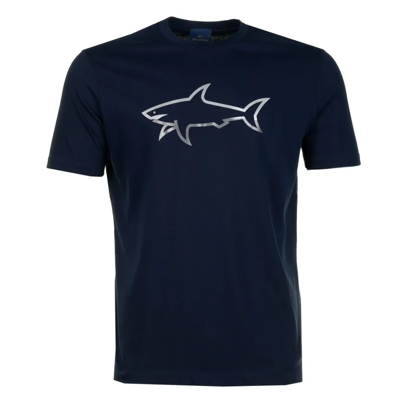 Short Sleeve Shark Logo T Shirt Navy sold by RAGAZZI