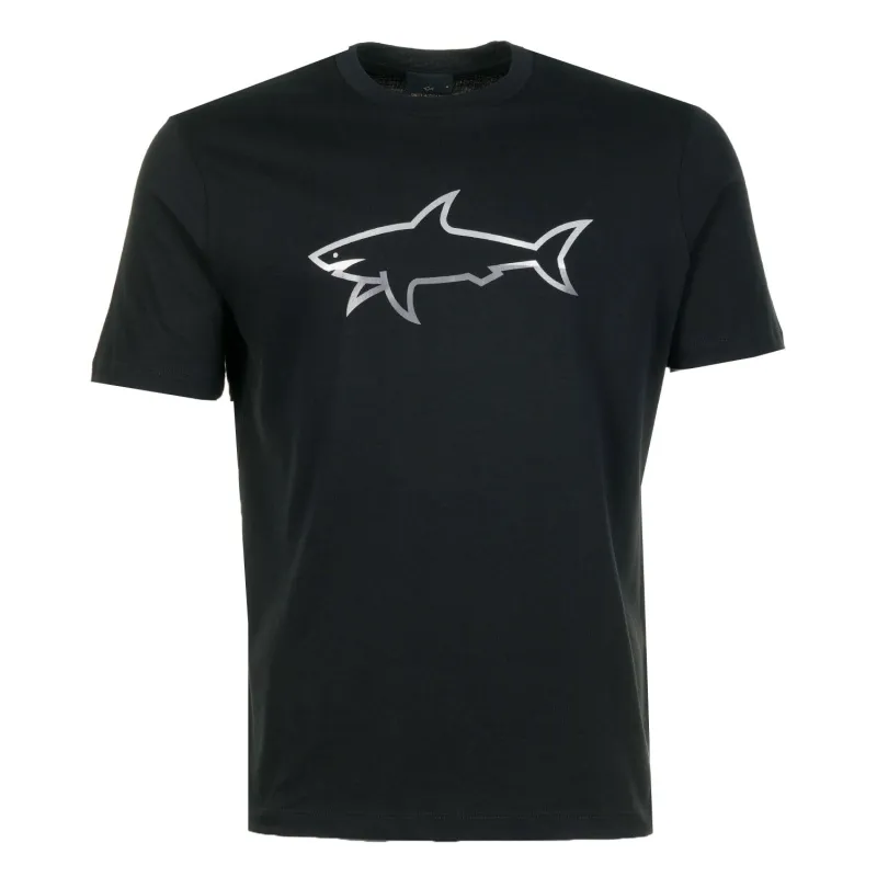 Short Sleeve Shark Logo T Shirt Black sold by RAGAZZI