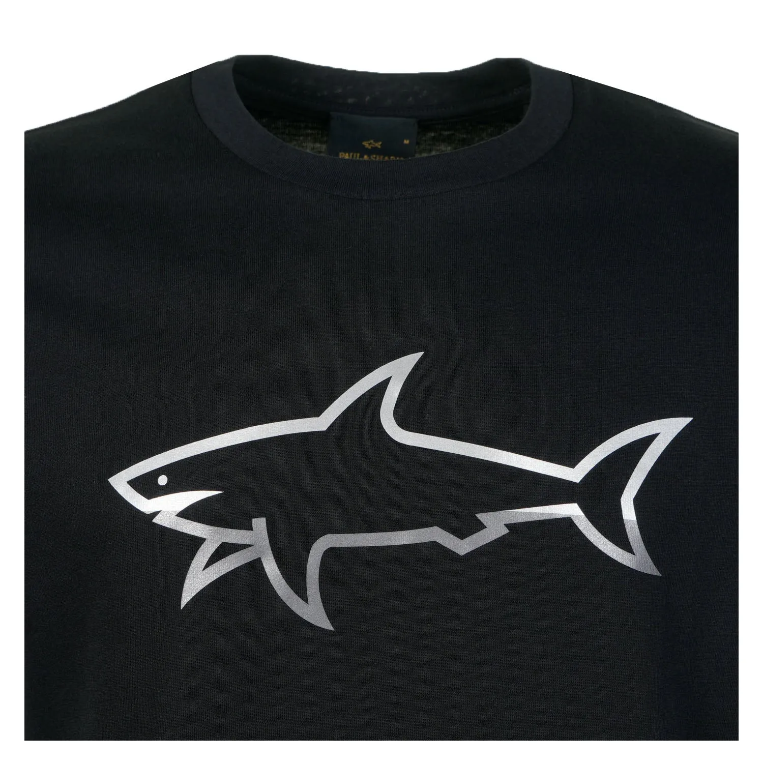 Short Sleeve Shark Logo T Shirt Black sold by RAGAZZI product image thumbnail 3
