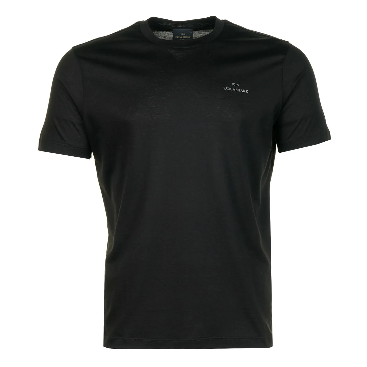 Short Sleeve Silver Small Logo T Shirt Black sold by RAGAZZI