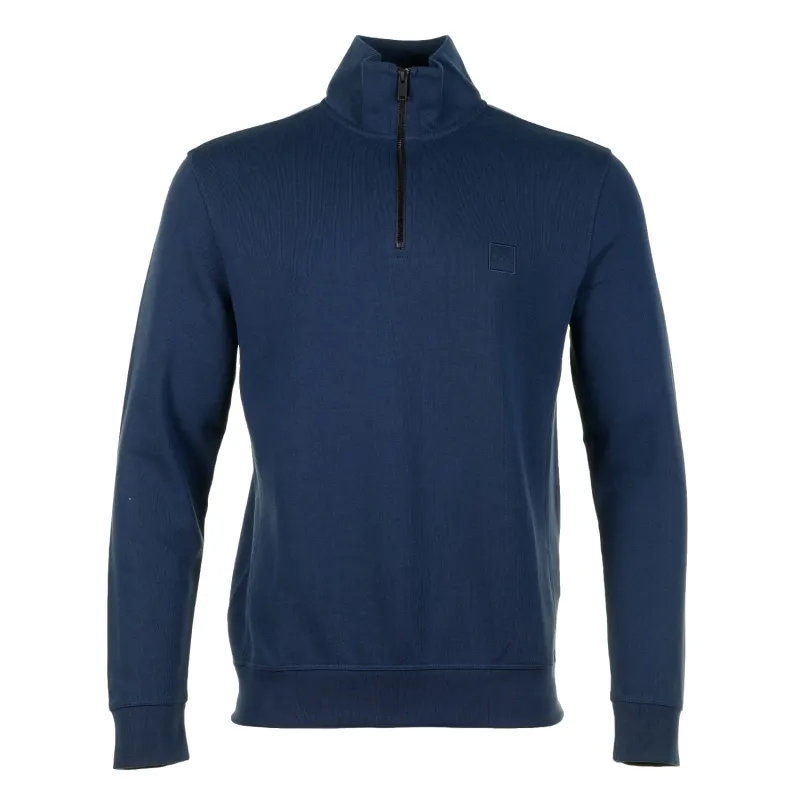 Zetrust Quarter Zip Sweatshirt 464 Open Blue made by BOSS ORANGE