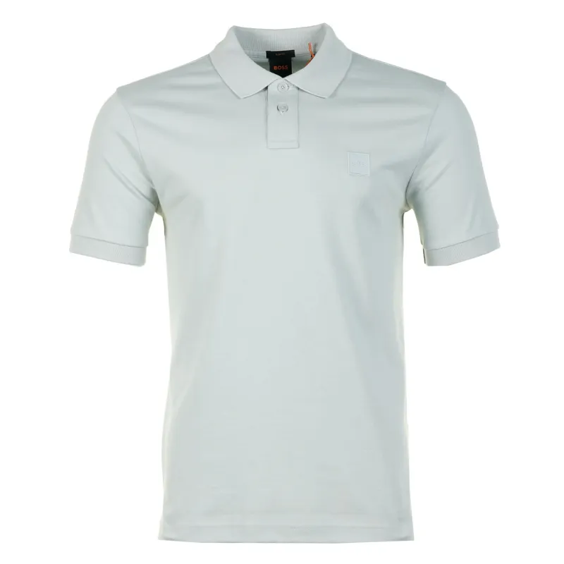 Passenger Short Sleeve Polo Shirt 043 Silver made by BOSS ORANGE