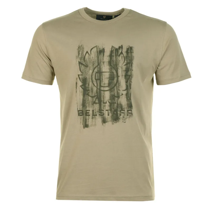 Short Sleeve Corrosion T Shirt Fatigue Green made by Belstaff