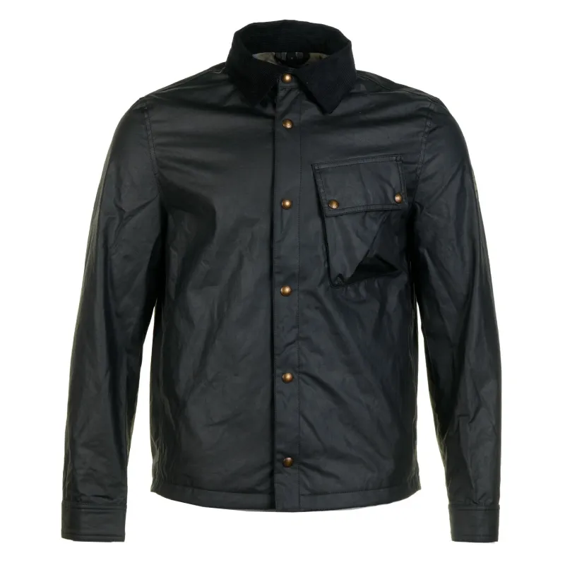 Ground Wax Jacket Black made by Belstaff
