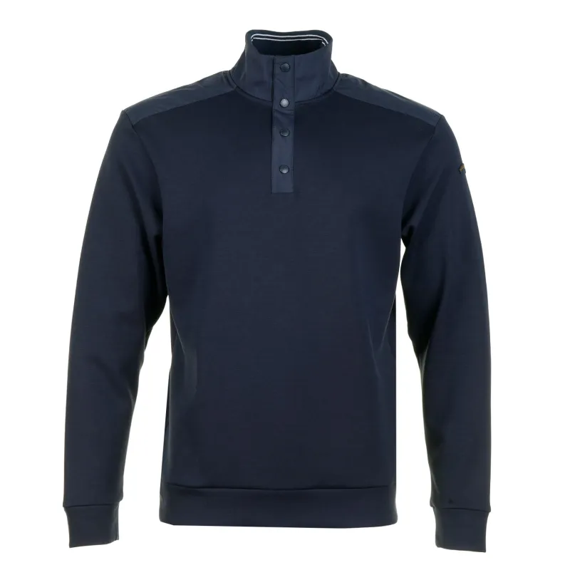 Tech Nylon Half Snap Sweatshirt Navy sold by RAGAZZI