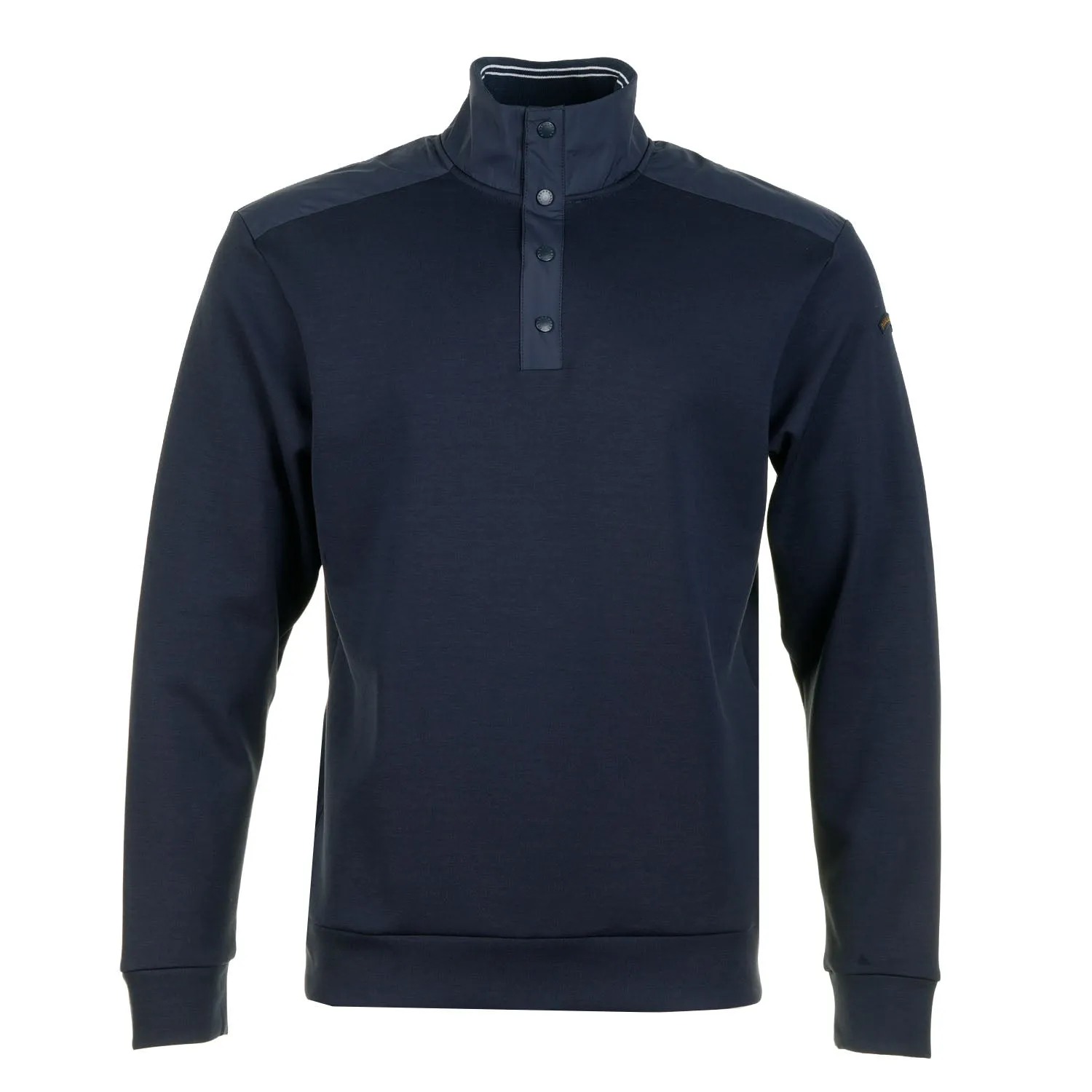 Tech Nylon Half Snap Sweatshirt Navy sold by RAGAZZI