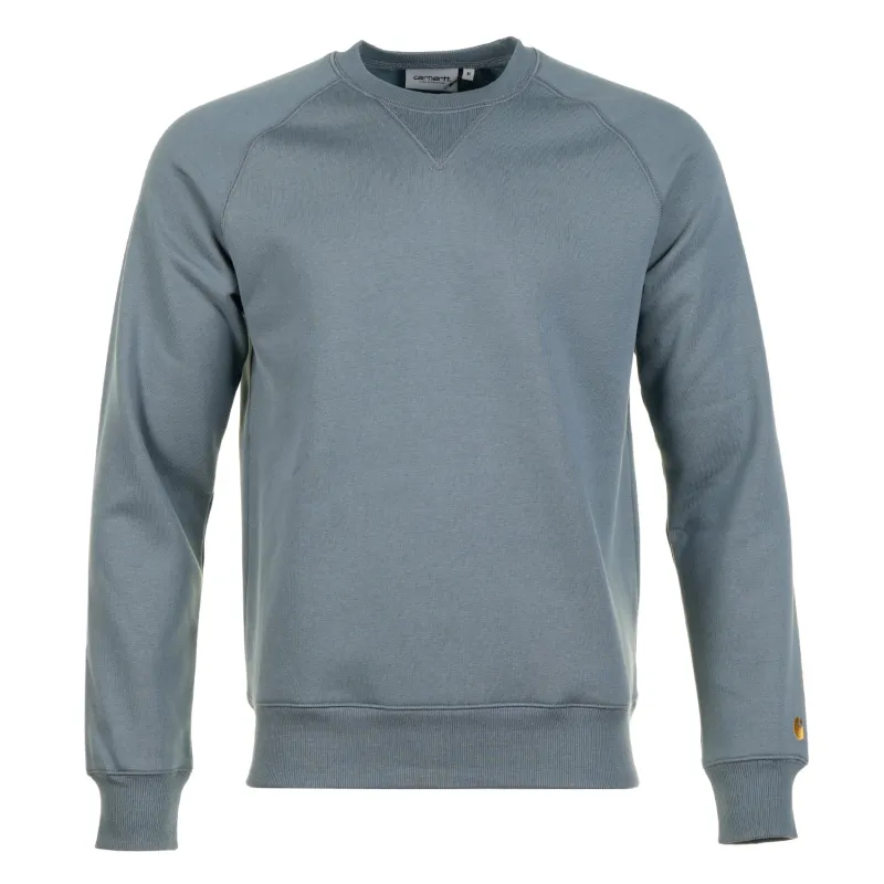 Chase Sweat Cozy Blue Gold made by Carhartt WIP