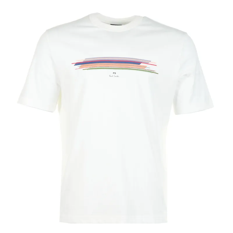 Casual Fit Stripe Short Sleeve T Shirt White sold by RAGAZZI