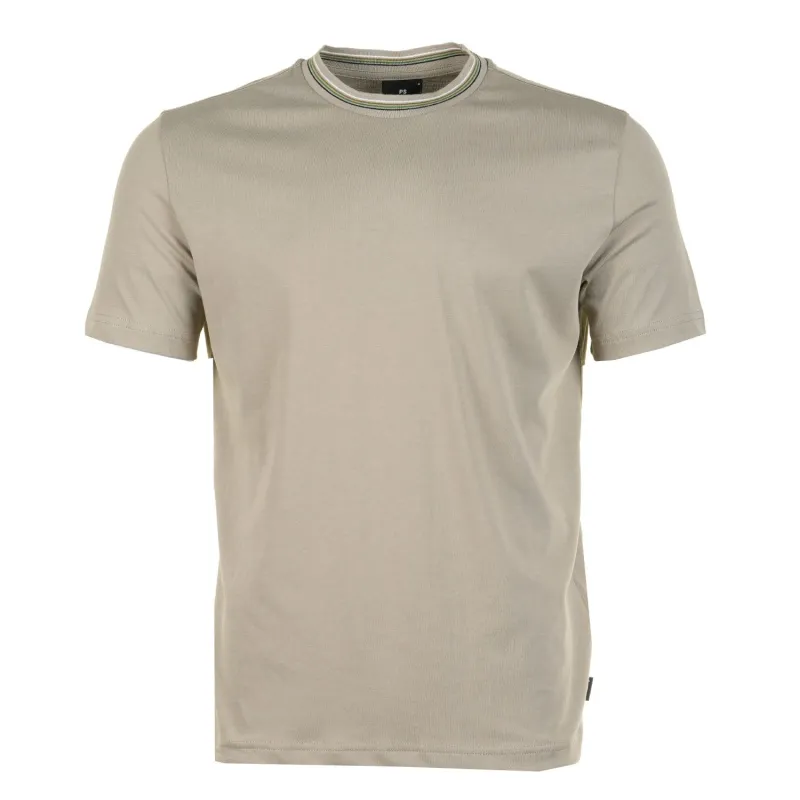 Casual Fit Short Sleeve T Shirt 77 Dark Taupe made by Paul Smith