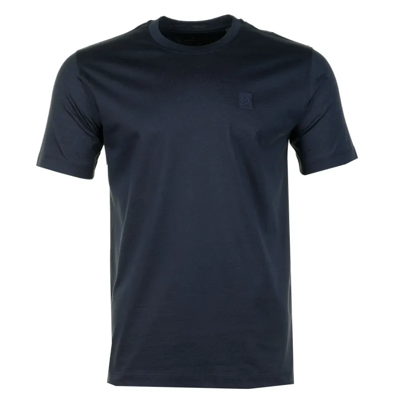 Short Sleeve Steel T Shirt Dark Ink made by Belstaff