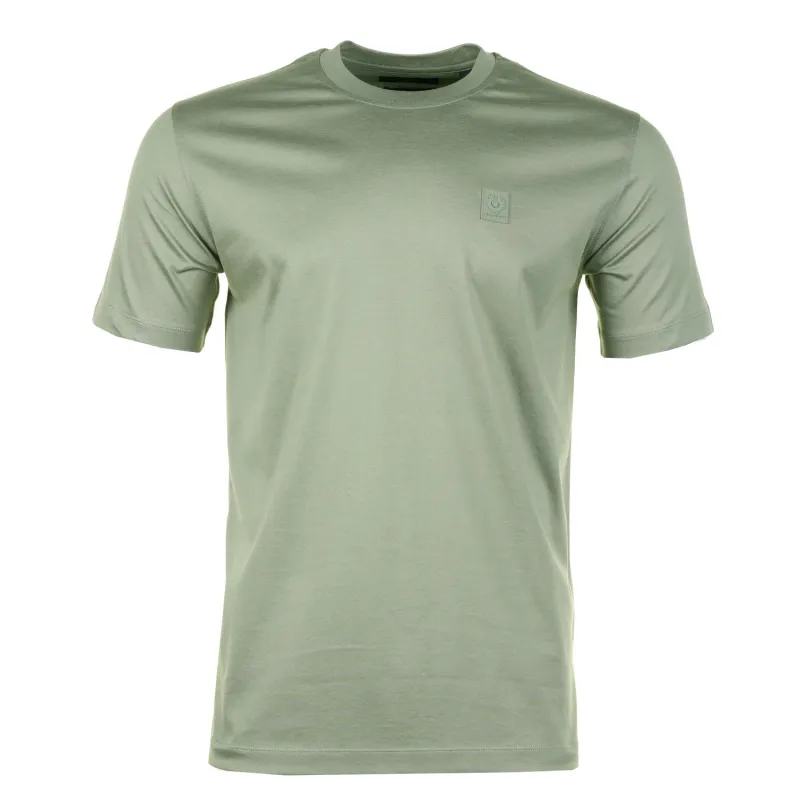 Short Sleeve Steel T Shirt Lichen made by Belstaff
