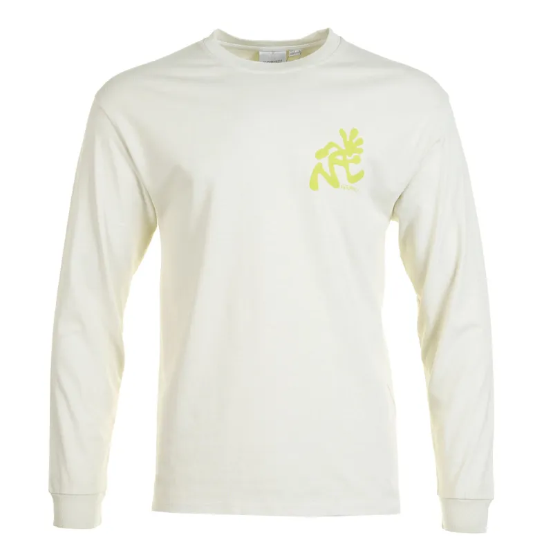 Long Sleeve Running Man Tee Pigment Dyed Natural made by Gramicci