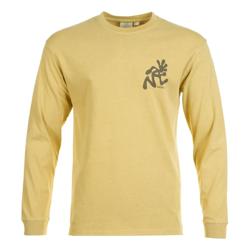 Long Sleeve Running Man Tee Pigment Dyed Sulphur sold by RAGAZZI
