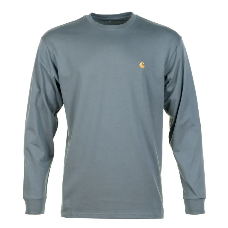 Long Sleeve Chase T Shirt Cozy Blue Gold sold by RAGAZZI