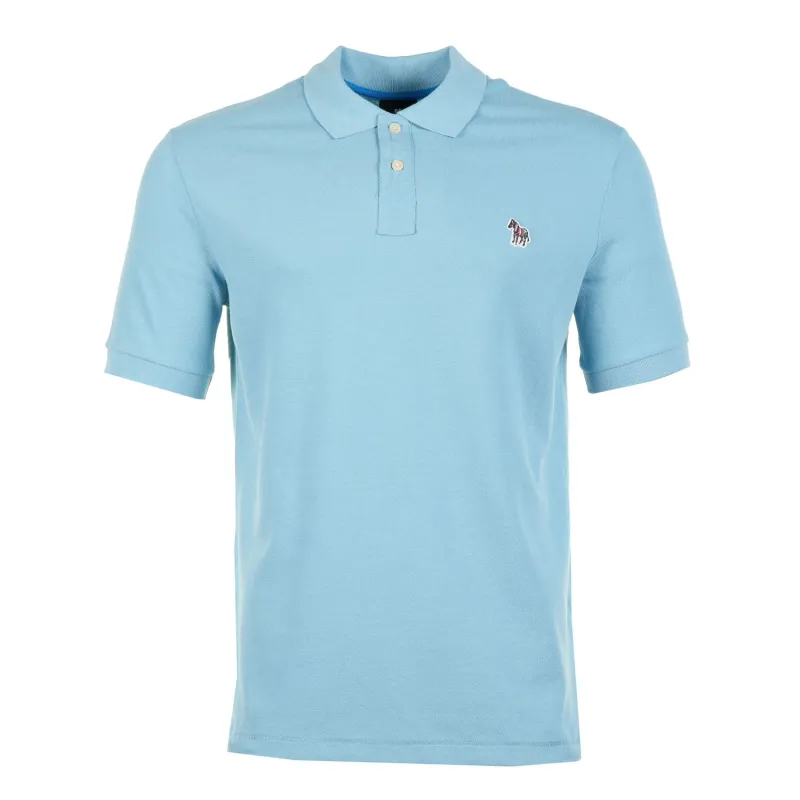 Regular Fit Short Sleeve Zebra Polo Shirt 43L Blue sold by RAGAZZI