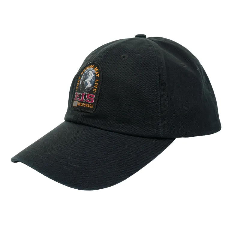 Canvas Patch Cap Black made by Parajumpers