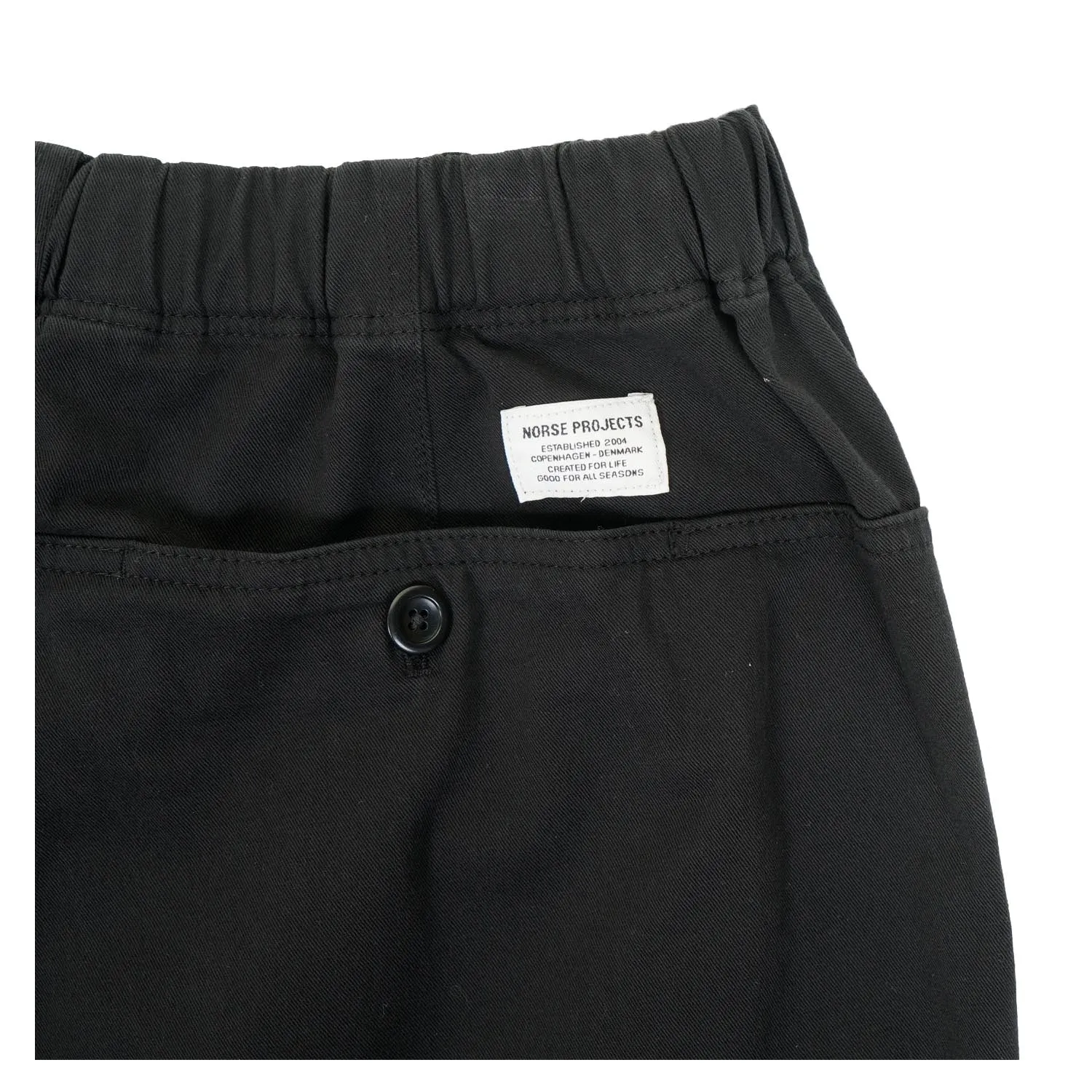 Trysil Regular Organic Stretch Twill Shorts Black sold by RAGAZZI product image thumbnail 3