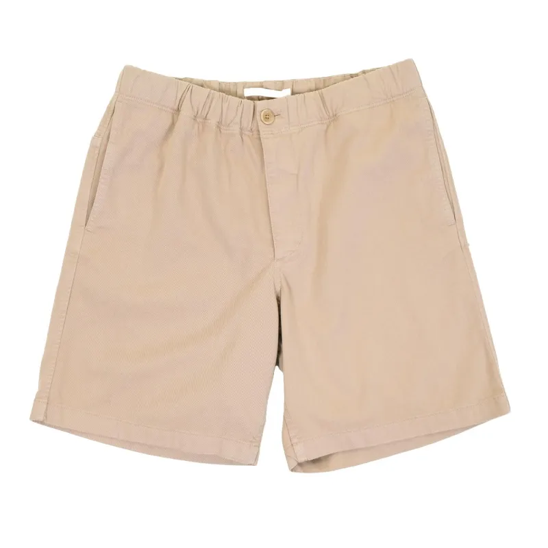 Trysil Regular Organic Stretch Twill Shorts Utility Khaki made by Norse Projects