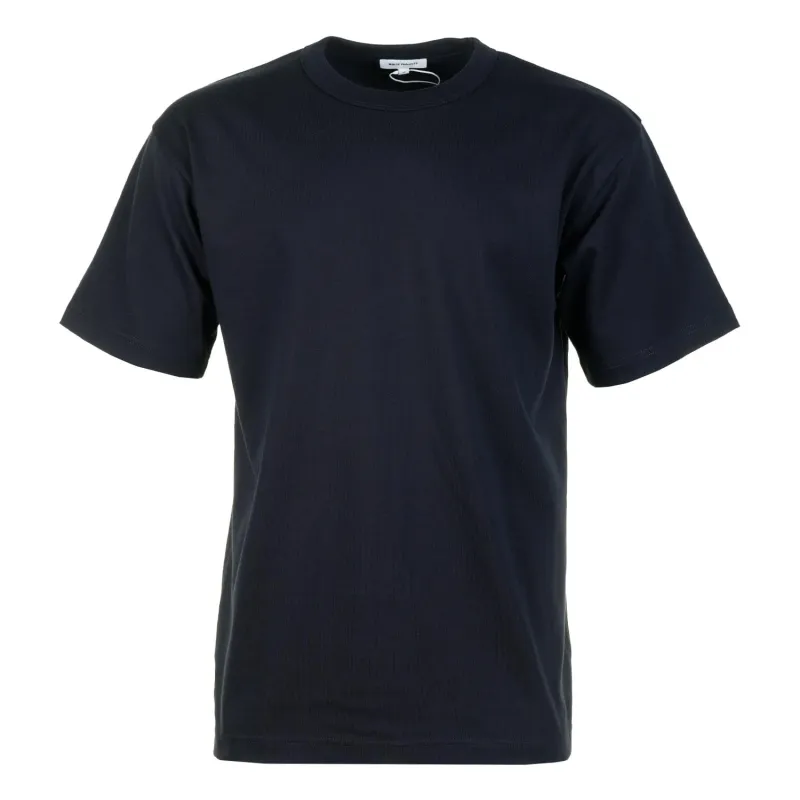 Snekkersten Organic Arch Print T Shirt Dark Navy made by Norse Projects