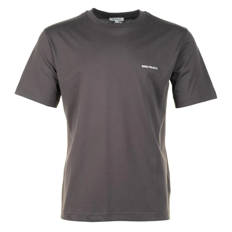 Dyrehaven Organic Logo Print T Shirt Shale made by Norse Projects