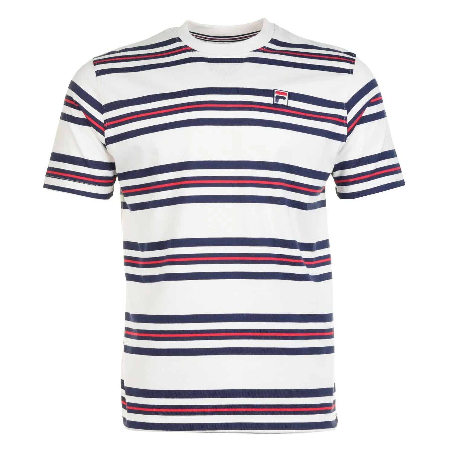 Cesare Yarn Dye Stripe Tee Gardenia sold by RAGAZZI