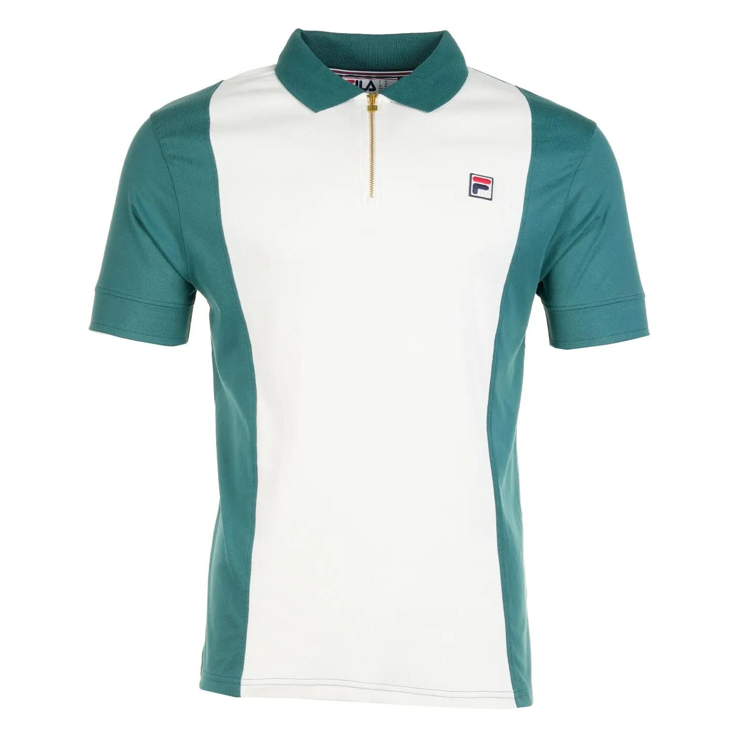Pierro Short Sleeve Zip Polo Mediterranea Gardenia sold by RAGAZZI