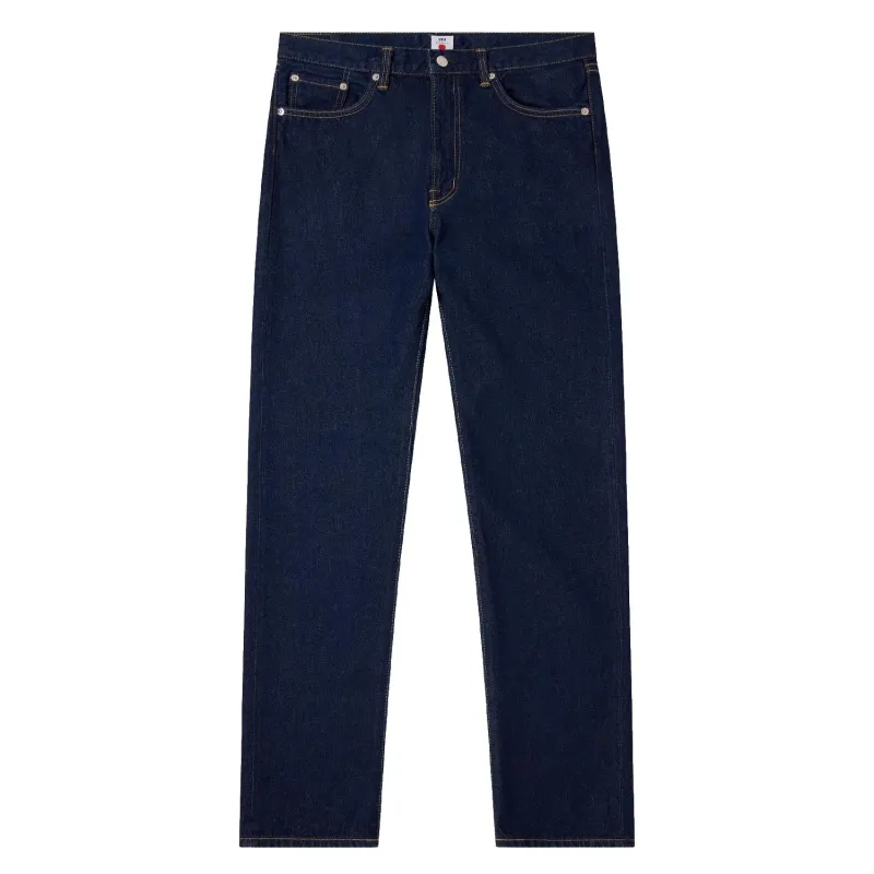 Regular Straight Jeans Kaihara Pure Indigo Opened Denim Blue Rinsed made by Edwin