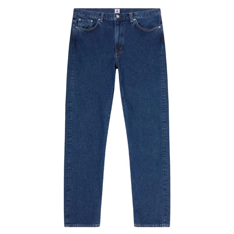 Regular Straight Jeans Kaihara Pure Indigo Opened Denim Blue Mid Used made by Edwin
