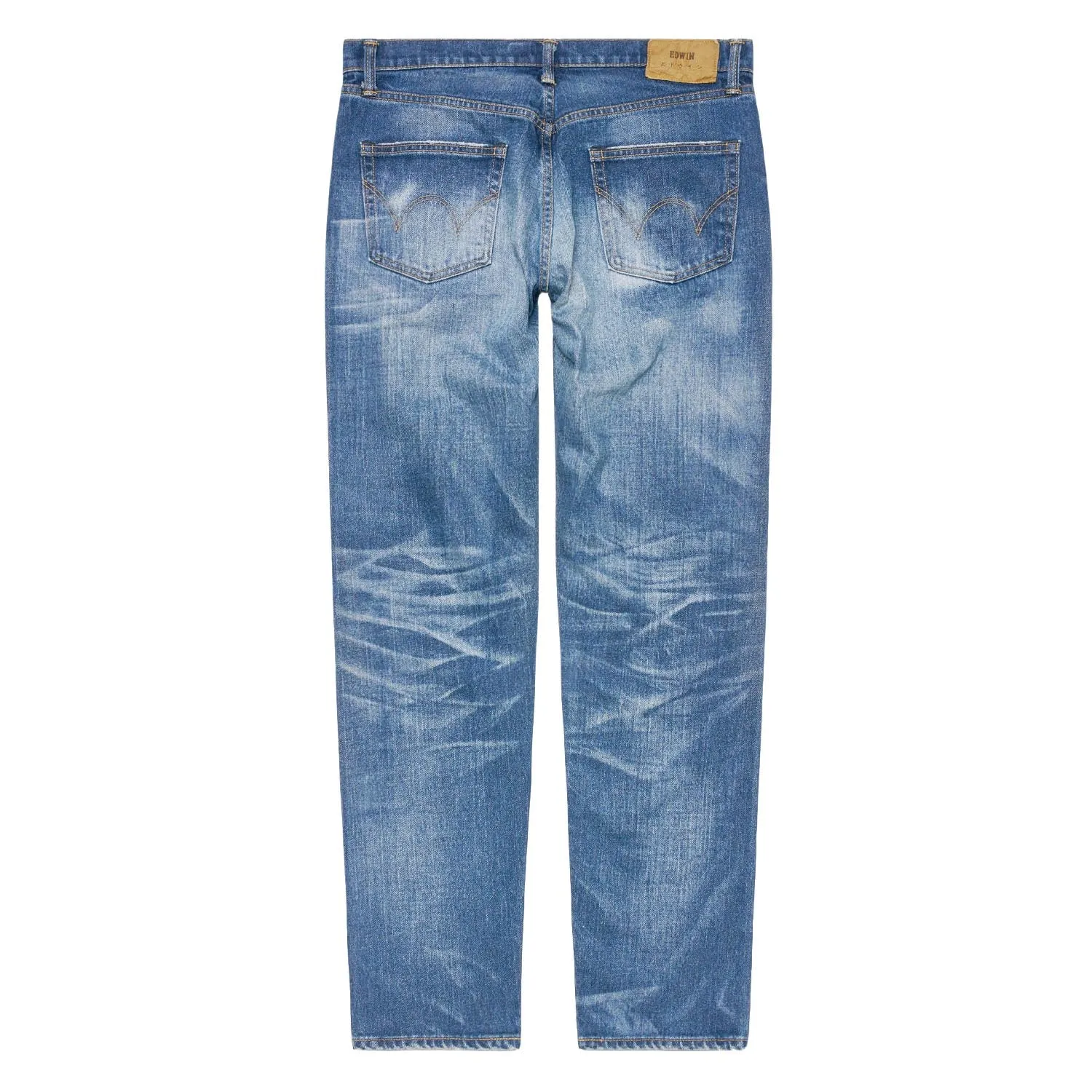 Regular Tapered Jeans Kaihara Stretch 017J Blue Mid Dark Used sold by RAGAZZI product image thumbnail 2