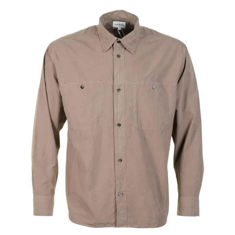 Falster Tencel Oversized Shirt Walnut made by Norse Projects