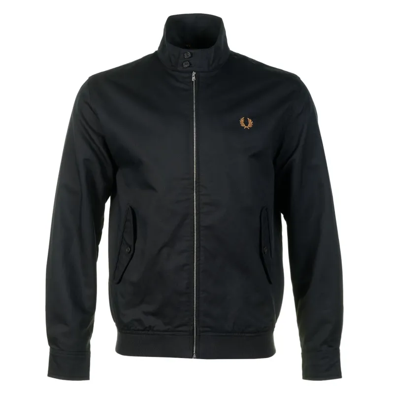 Twill Harrington Jacket Black made by Fred Perry