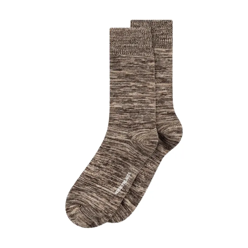 Bykle Heavy Cotton Twist Sock Seal Brown made by Norse Projects